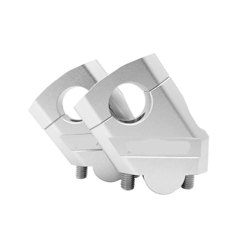 Rehausse guidon universels 22mm en alliage silver usiné pour une sécurité totale