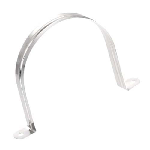 MACHSWON 110mm(4.3") Rigid Pipe Strap 2 Holes U Bracket Cable Clamp, 201 Stainless Steel Tension Tube Clip Conduit Clamp Hanger 4pcs