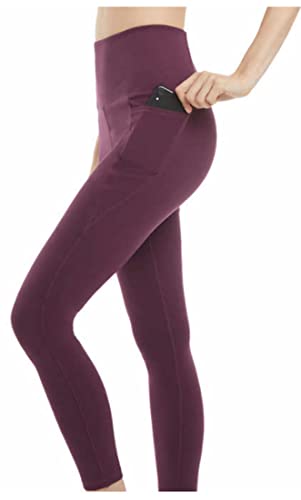 Danskin Women's Ultra High Legging Tight With Pockets (Italian Plum, Xx-Large) #TOP2