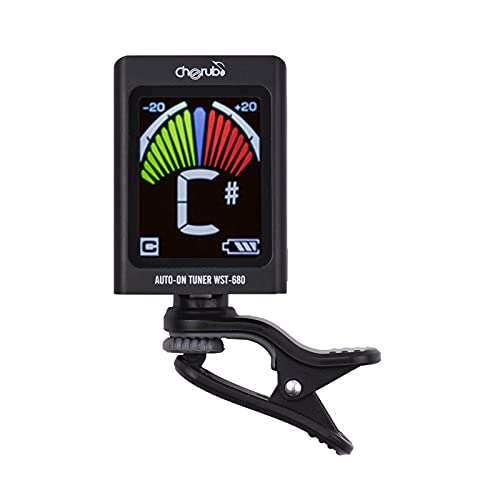 lifcasual Cherub Tuner Digital Auto-on Tuner Clip Type Tuner Display LCD VA de 1,7 polegadas Aplicar