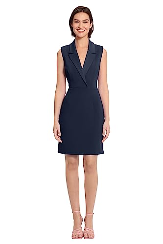 Image of Donna Morgan Women's Donna Morgan Women's Dresses Lapel Collared Career Sheath Dress Office Workwear Desk to Dinner Event Reception Ceremony