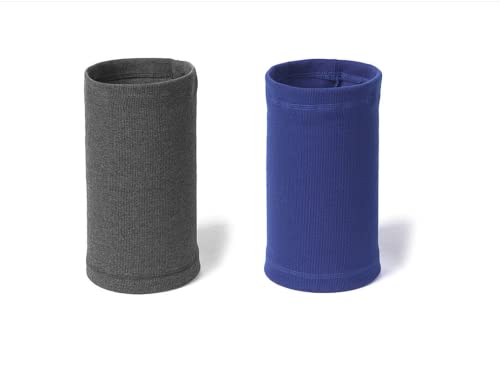 Image of Quiet Ears for Dogs Keep Calming Ear Hematoma Reusable, Anxiety Relief for Blow Drying, Grooming, Thunder & Fireworks Blue+Grey L