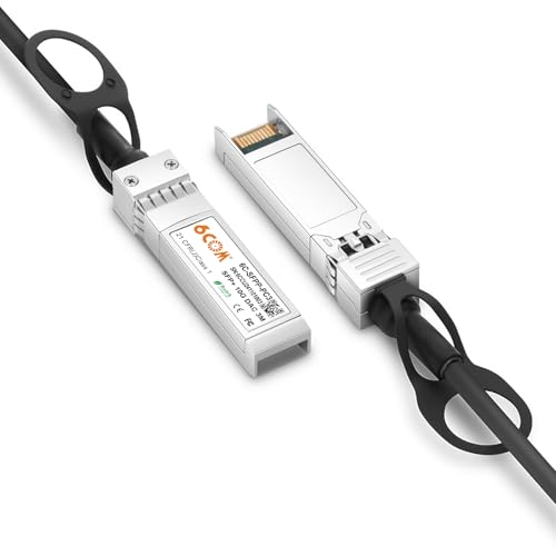 Image of 6COMGIGA 10G SFP+ DAC Cable, 3 M (10ft) Passive Twinax Cable, Direct Attach Copper, SFP+ to SFP+, 10GBASE-CU Cable for Cisco, Ubiquiti, D-Link, Supermicro, Netgear, 3 Meter