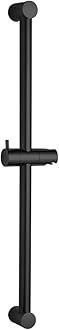 OFFO Shower Slide Bar 24 in Segmental Slide Bar Adjustable Installation Distance 18-24 in with 360° Adjustable Handheld Shower Head Holder for Bathroom, Screw Wall Mounted, Matte Black
