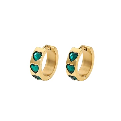 Boucles d'oreilles créoles cœur moissanite le cadeau romantique idéal