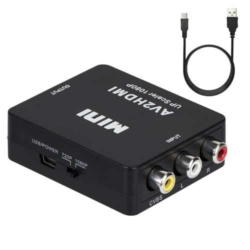 J-Wonlyus RCA to HDMIϊRo[^[ AV to HDMI ϊ CVBS RCA-HDMIR|Wbg A_v^[ rfII[fBIϊA_v^ ] 1080p/720pΉ USBP[ut