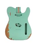 Sunsmile Relic Corpo de guitarra elétrica estilo TL Nitro Top madeira de amieiro DIY corpo de guitarra S-S ou H-S Relic Seafoam Green.
