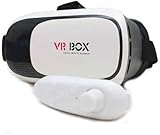 Óculos VR BOX 3D Realidade Virtual com Controle Bluetooth – Compatível com Android e iOS, Lentes HD Ajustáveis, Conforto com Tiras Reguláveis, Ideal para Filmes e Jogos