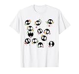 Cute Anime Soot Man Ball with Colourful Sugar Stars T-Shirt