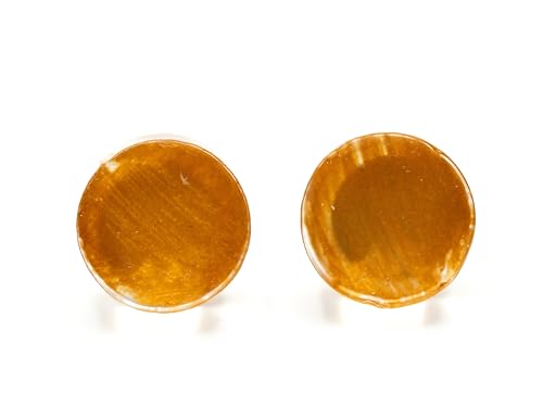Pendientes dorados festivos de cristal acrílico Miniblings hechos a mano