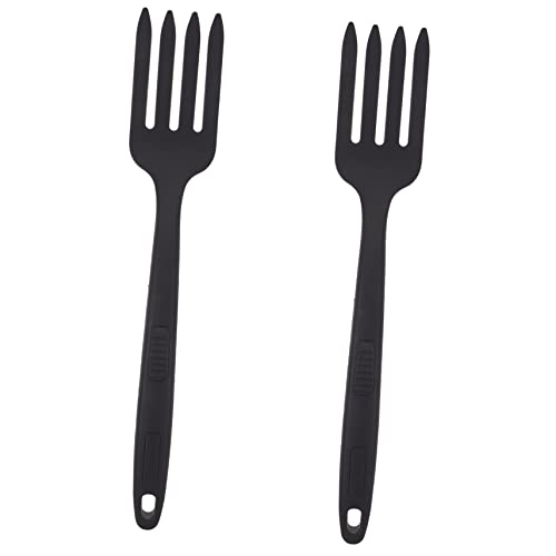 NAMOARLY Healthy Nonstick Silicone Fork for Cooking Pasta Noodles Kitchen Forks Smooth Edges