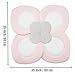 PandaEar Baby Bath Pad for Infant Newborn | Soft Flower Petals for Sink Bathtub Essentials Shower Gift (Pink)