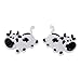 YueShengYCHUANG Novelty Animal Sports Tennis Racket Vibration Damper Shock Absorber Accessory - Lightweight, White Cow
