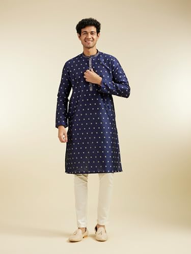 Image of DIWAS BY MANYAVAR Men's Art Silk Jacquard Weave Kurta (1pc)