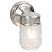 Design House 507806 Jelly Jar 1 Light Indoor/Outdoor Wall Light, Satin Nickel