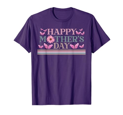 Happy Mother's Day 2026 Cute Floral for Women, Mom, Grandma T-Shirt