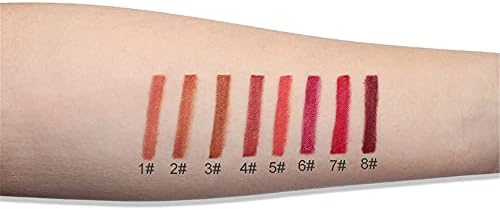 CCbeauty Lip Liner Pencil Makeup Matte Lip Liner Pen Waterproof Long Lasting Lipstick Liner Slim 8 Color Set with Sharpener