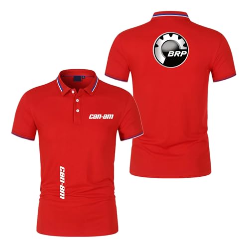 Polos Deportivos con Estampado para Hombre para C.a.n-a.m Camiseta Deportiva con Cuello Media Manga Color Combinado Ropa Superior Camiseta-HongS||m