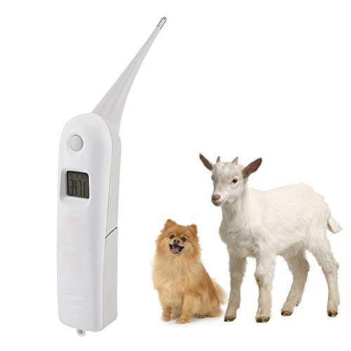 AUNMAS Haustier-Thermometer, Elektronisches Tierthermometer Tierarzt-Thermometer Zur Genauen Fiebererkennung für Katzen/Hunde