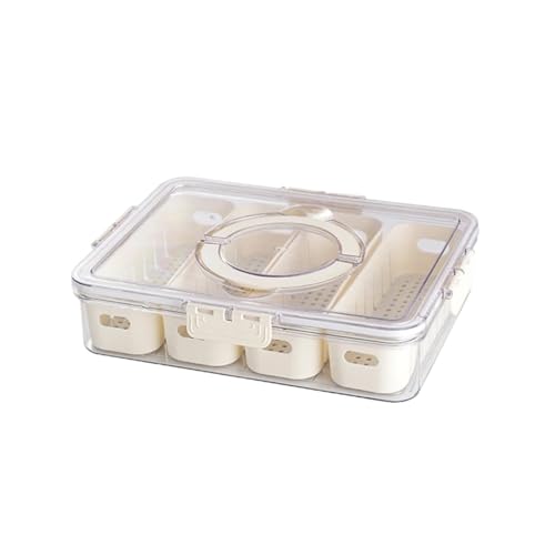 ZMCGNO 1/2 piezas Caja de almacenamiento for el hogar refrigerio portátil fruta conservación alimentos frescos especias Cubierta 8/4 Compartimento Cocina(1pcs sealed box)