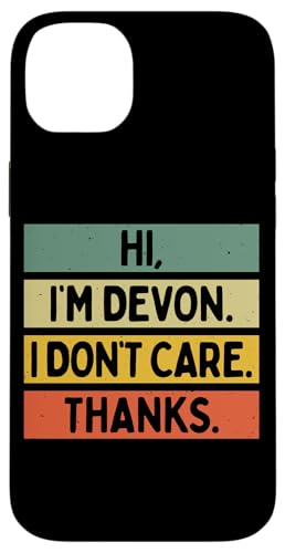 Hi I'm Devon I Don't Care Thanks �ʔ�����������p �X�}�z�P�[�X iPhone 14 Plus �p