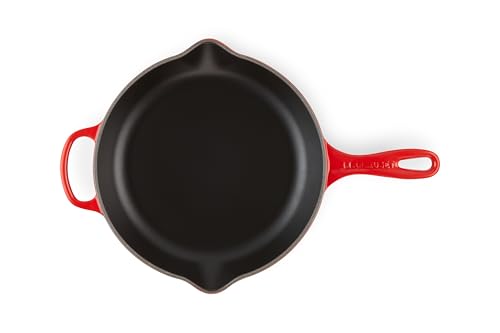 Image of Le Creuset Enameled Cast Iron Signature Round Skillet, 10.25 inch, Cerise