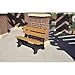 Jayhawk Plastics Frog Furnishings Recycled Plastic 4 ft. Colonial Bench, Cedar Bench/Black Frame