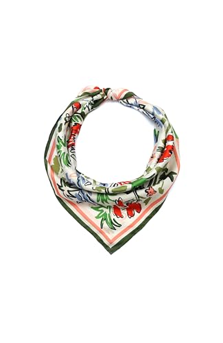 kate spade new york Women's Coastal Scene Silk Square Scarf, Stylish & Lightweight Fashion Accessory