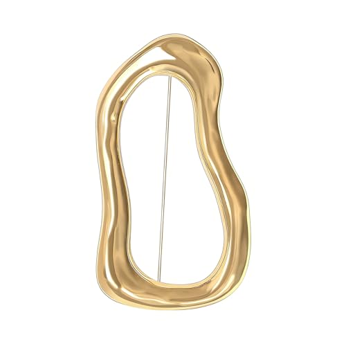 QEXUJOW Broschen & Anstecknadeln für Damen Eine goldene Brosche mit unregelmäßiger geometrischer Form eine modische Brosche geeignet zur Verzierung von Damenbekleidung