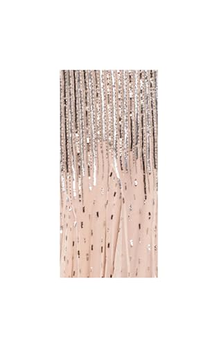 Robe Longue Perlée Silhouette Sublimée Col en V et Taille Ajustée - 6