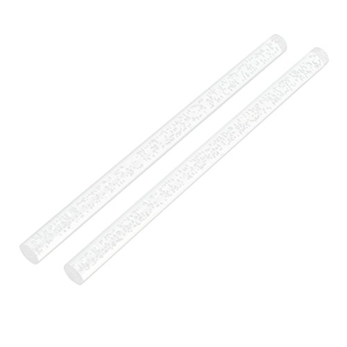 Aexit 15mm Dia Electrical equipment 250mm Long Air Bubble Acrylic Rod PMMA Circular Bar Clear 2pcs