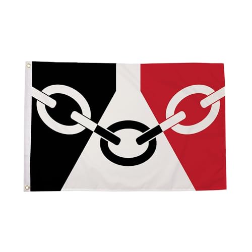Flag Wholesaler Country Bandera mixta, Negro, Grande