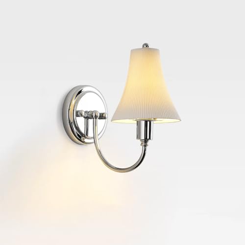 Lámpara de pared de pasillo interior moderna con cableado y aplique de cromo 2