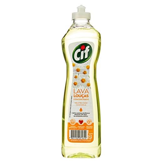 Cif Detergente Para Lava-Louças Líquido Concentrado Neutro Com Camomila Frasco 420Ml