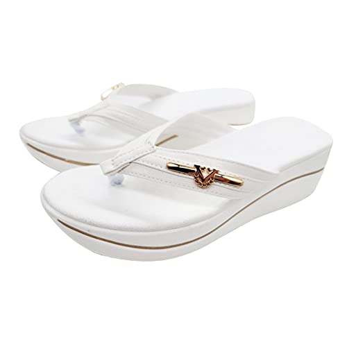 Qserd, Sandalias con Tiras de Dedo para Mujer, Chanclas, Plataforma de tacón Alto, Zapatillas de Suela Gruesa, Sandalias de Plataforma con tacón de cuña, Chanclas Cover