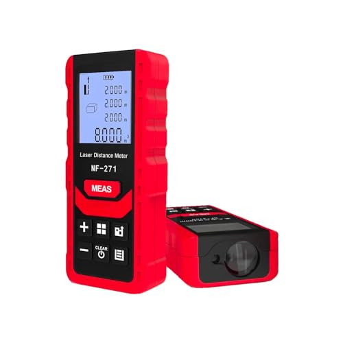 Telemetro Laser Professionale - Misuratore Portatile con Schermo LCD da 4 a 50m - Misurazione Continua Area e Volume con Memoria 50 Misure