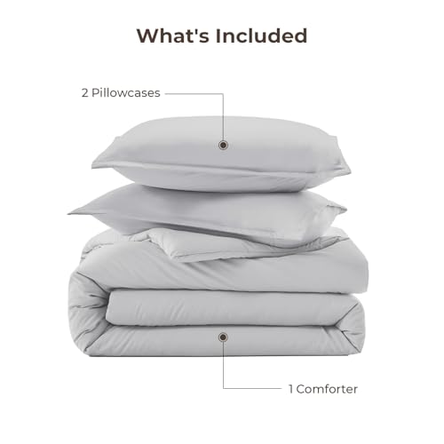 Edredón queen gris claro acolchado de 229x229 cm relleno suave para cama 8