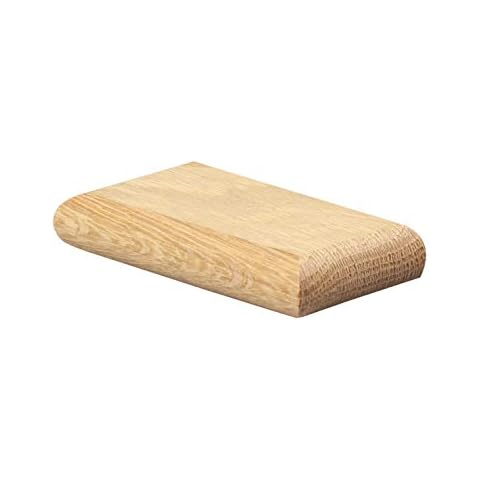 Oak Flat Half Newel Cap Rebated to fit a 70mm Half Newel Post Cover