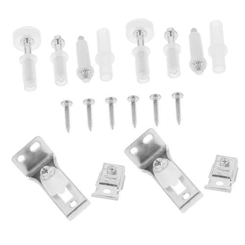 Kit de herrajes para puerta bifold con riel deslizante para clóset, juego ajustable de rodillos, 2 juegos, accesorios robustos y versátiles para instalación fácil miniatura 1