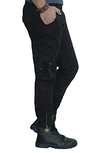 Image of Urban Legends Men's Regular Fit Cargo Pants (Black)