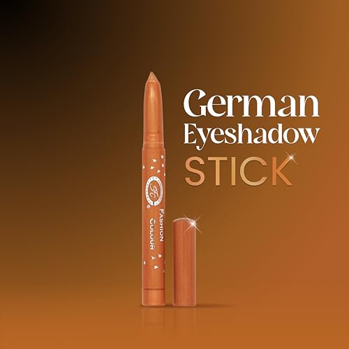 Image of FASHION COLOUR German Eyeshadow Stick Matte & Shimmer | Long Lasting, High Pigment, Blendable Eye Shadow Pencil | Built-In Sharpener | Bronze Glow