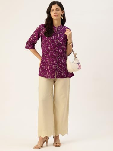 Image of Printed Mandarin Shirt - Casual & Chic (S-3XL)