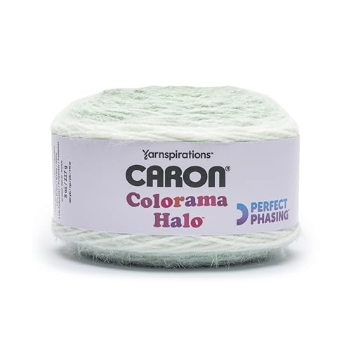 Image of Caron Colorama Halo Cake Caron Rosemary Frost Yarn - 2 Pack of 8oz /226.79g - 71% Acrylic,18% Nylon,11% Polyester - #5 Bulky - 60 Yards for Knitting, Crocheting & Crafts