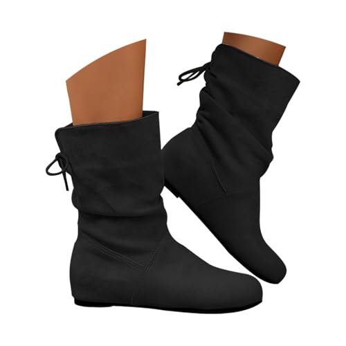 Lanunlly Botas Mujer Altas Botas Pantorrilla Vintage Fiesta Boots Media Caña Minimalistas Elegantes Botin Tacón Bajo Caña Ancha Zapatos Comodos Originales Bota De Ante para Invierno Otoño Primavera Lanunlly Botas Mujer Altas Botas Pantorrilla Vintage Fiesta Boots Media Caña Minimalistas Elegantes Botin Tacón Bajo Caña Ancha Zapatos Comodos Originales Bota De Ante para Invierno Otoño Primavera