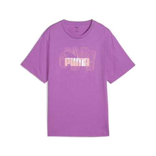 T-Shirts Mixte PUMA Graphics Stacked No. 1 Logo avec coupe relaxed en coton