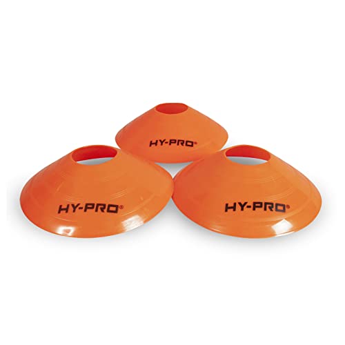 Hy-Pro 6 Pack Training Cones For Indoor Outdoor Use | Football Drills Practice & Agility Training - Image 2