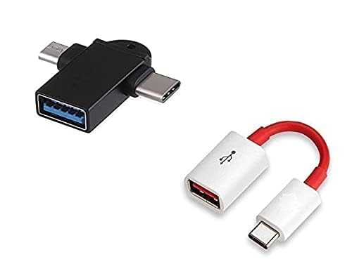 One Plus USB Type C OTG Adapter USB Mouse, Pendrive Connector & 2in1 OTG Adapter, USB 3.0 Female to Micro-USBConnector Aluminium High Speed Data OTG for All Type-C Smartphone & All Android Mobiles (B0D8QG1RYK) Amazon Price History, Amazon Price Tracker