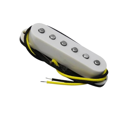 エレキギターのピックアップ アルニコ 5 ヴィンテージ フラットポール シングルコイル ギター ピックアップ(White Bridge)