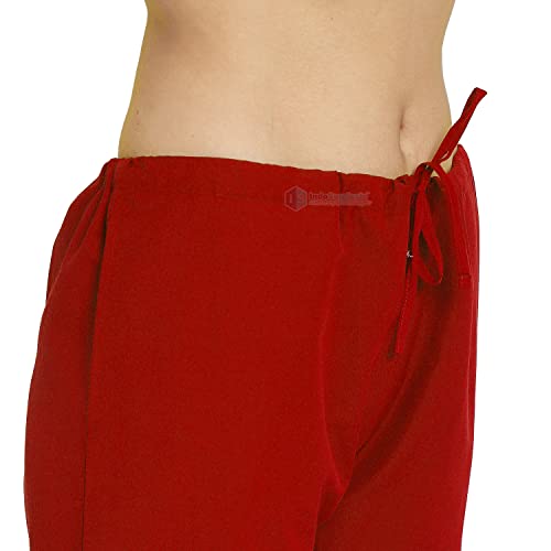 Image of IS IndoSurgicals Faux Wrap Scrub Suits for Doctors Women OT Dress (XXS, Red)