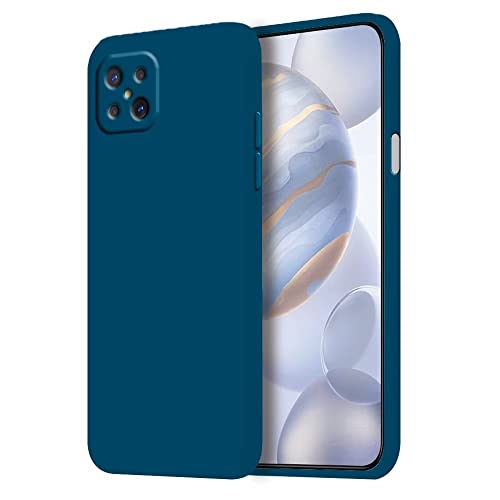 HONLEN Funda Compatible para OPPO Reno4 Z 5G Case, (6.57' Inches) Líquida TPU Silicona Cover con Anti-Rasguño, Cáscara Suave Cubierta Azul Zafiro